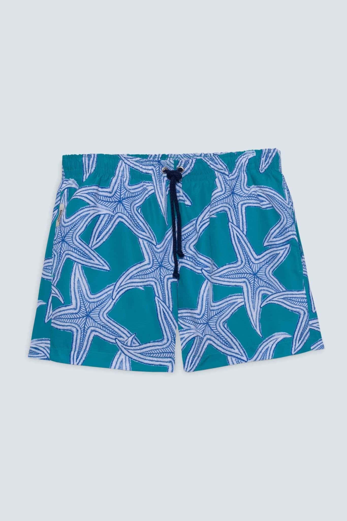Men's star green swim trunk