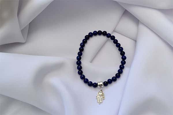 Pulsera Lapislázuli dije mano hamsa mini