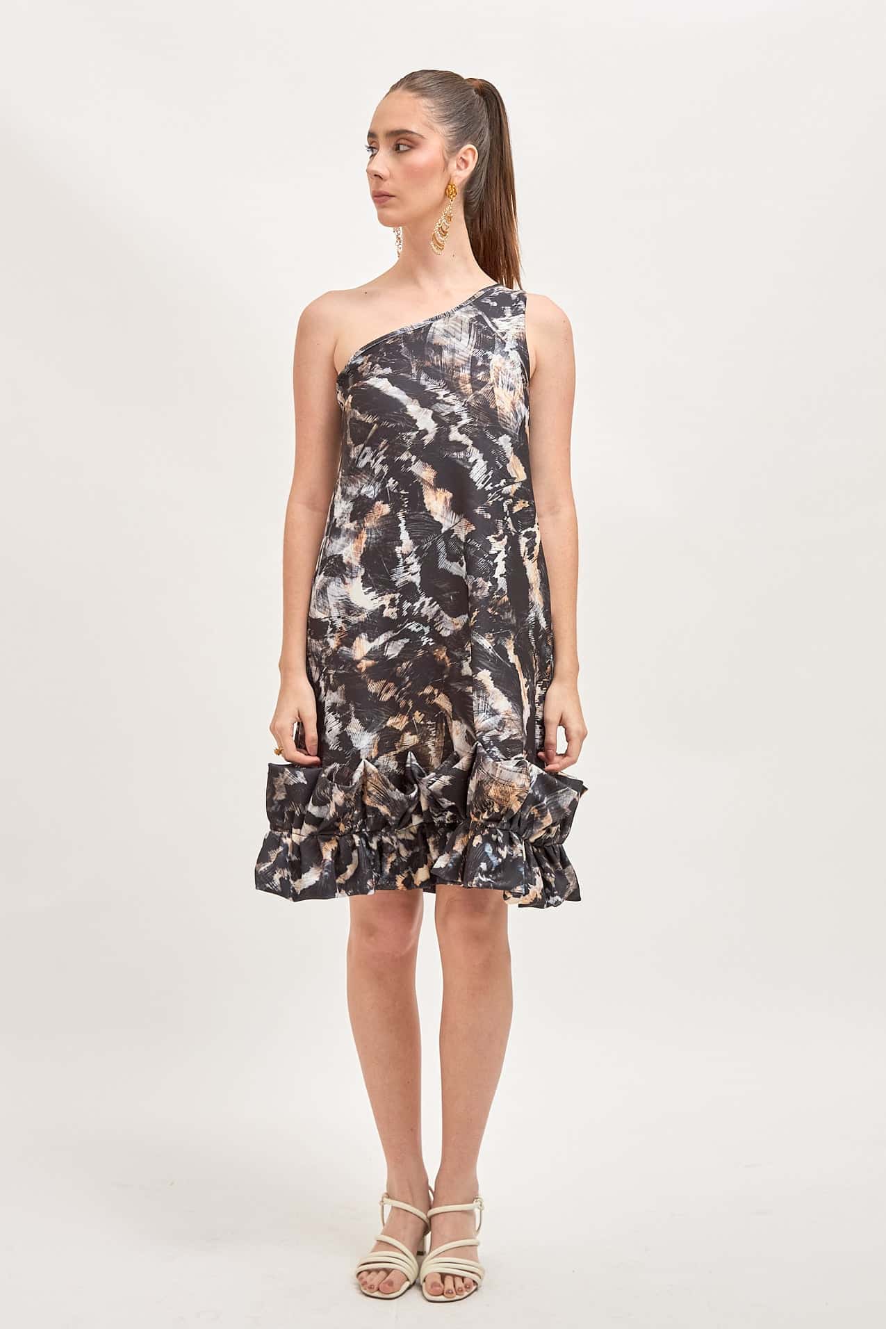 Vestido Chiquima Feathers Negro - miniatura 4