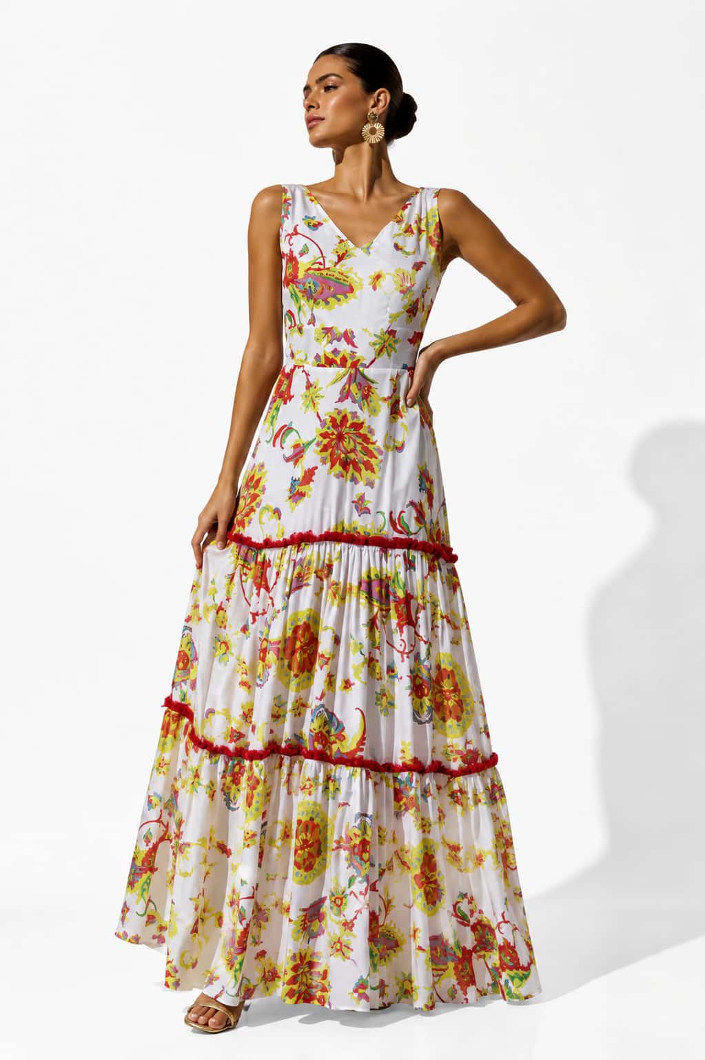 Vestido Alejandra Ll Blanco Estampado - miniatura 2