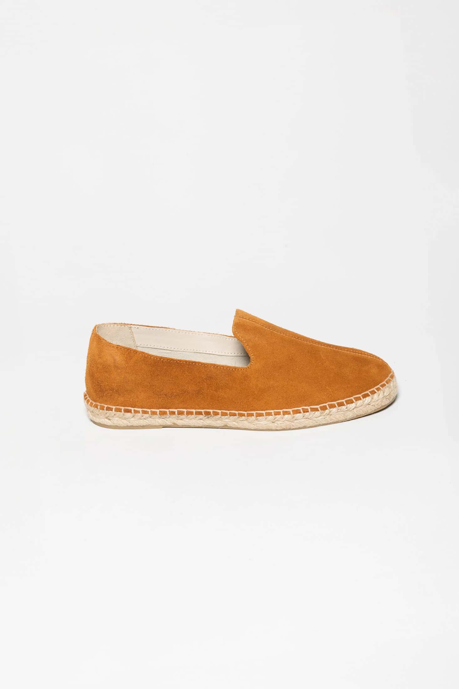 Men's leather espadrille camel