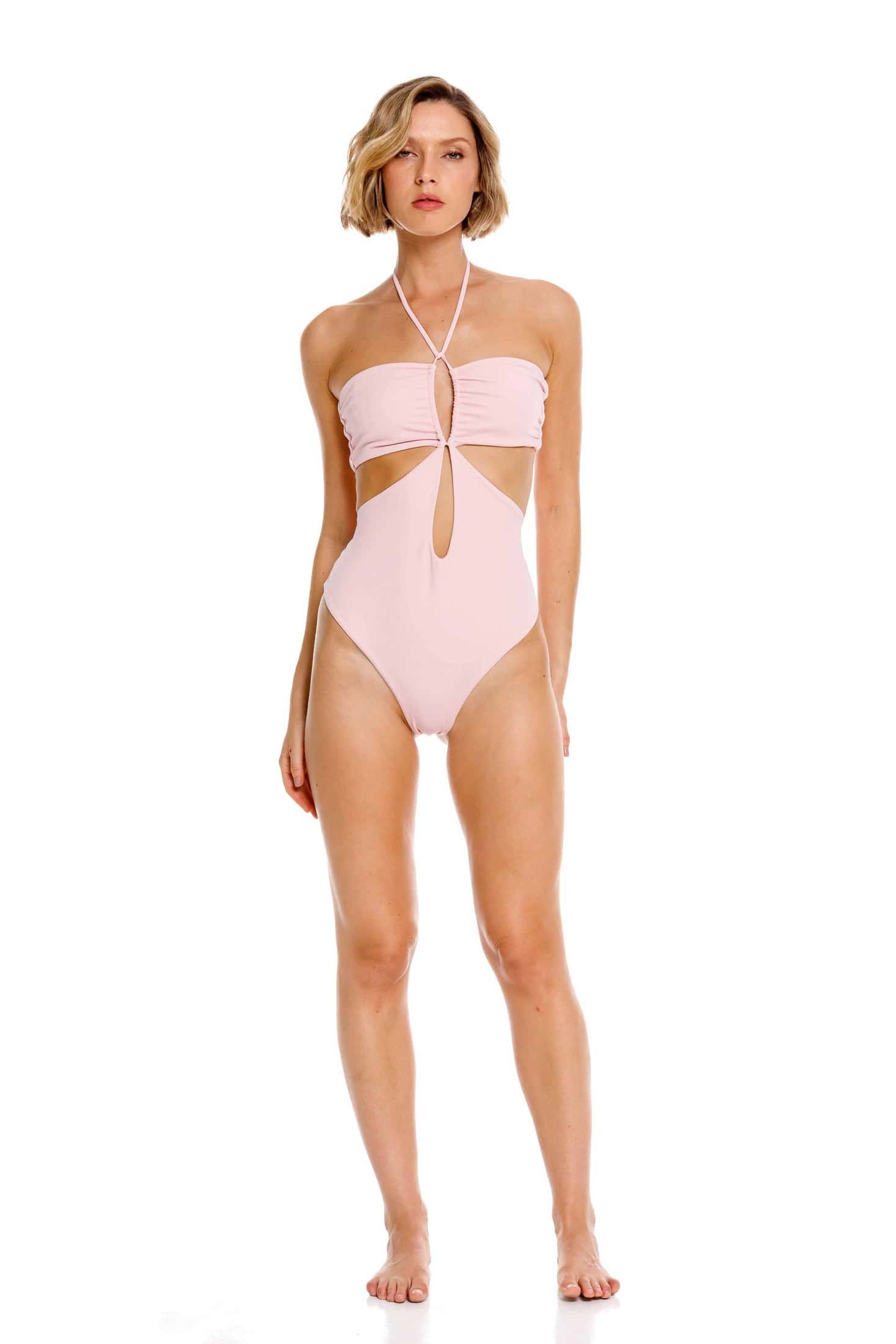 Entero Strapless U Solido Pink - miniatura 3