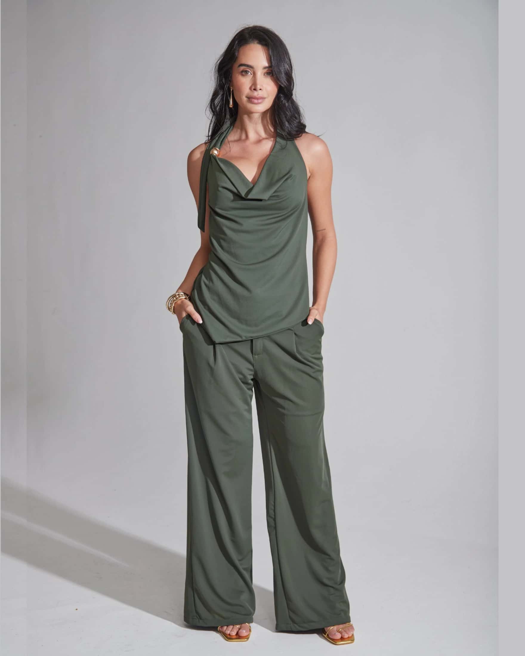 Set Halter y Pantalón Palazzo - miniatura 2