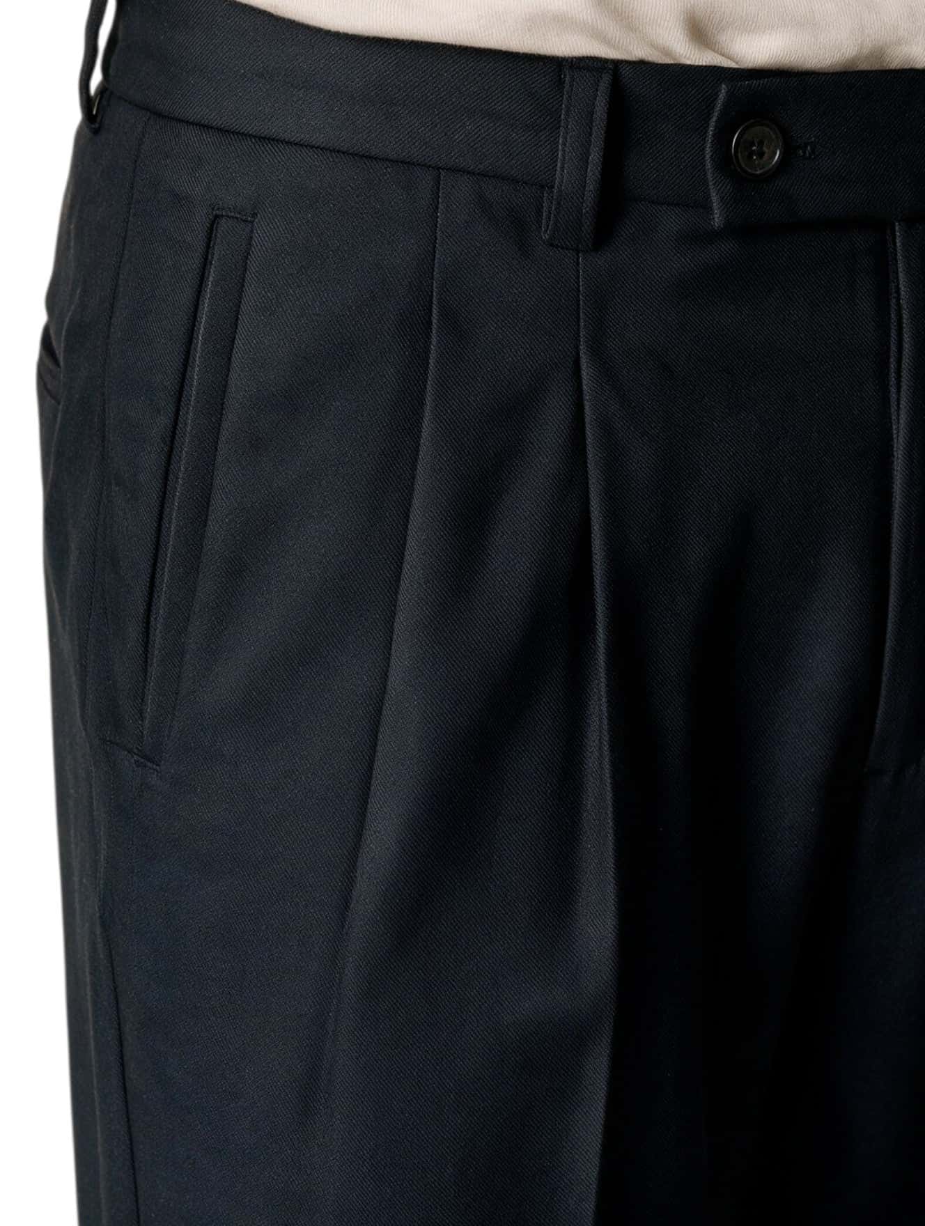 Pantalón negro con pretina cruzada bota ancha - miniatura 4