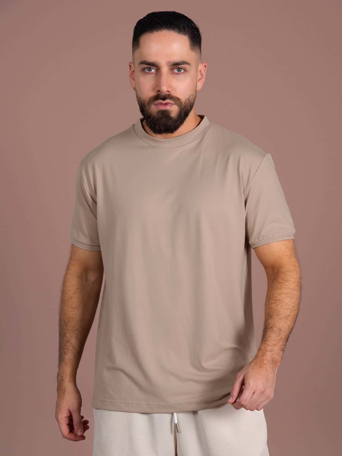 Camiseta hombre slim melon camel