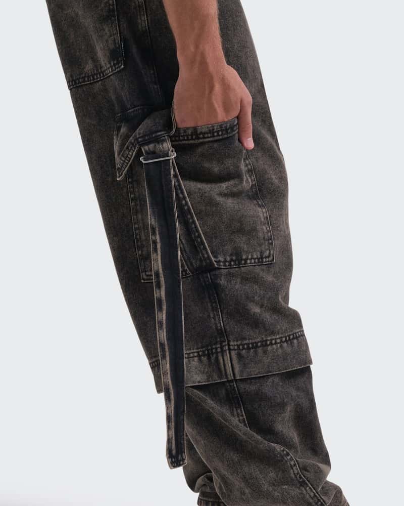 Jeans Baggy Cargo Acid Wash - miniatura 2