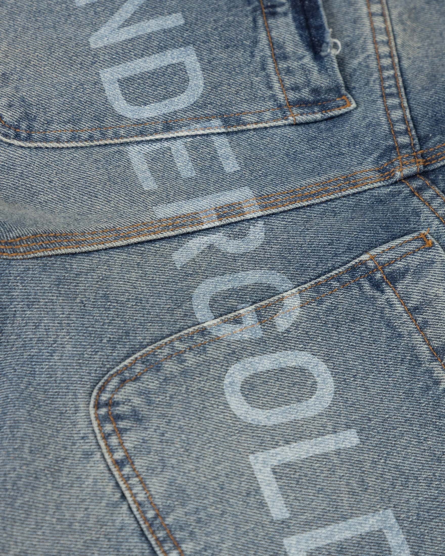 W Line Basic Wide Jeans Mid Blue - miniatura 4
