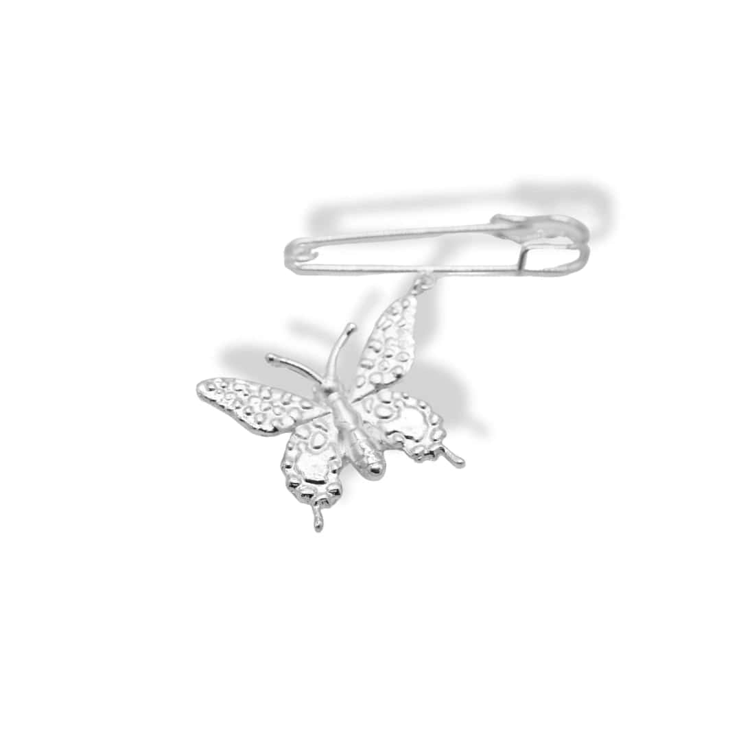 Pin tipo gancho con mariposa grande