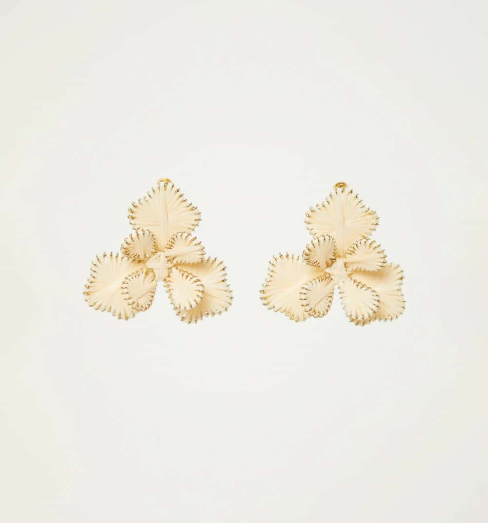 Aretes flores 3d con volumen