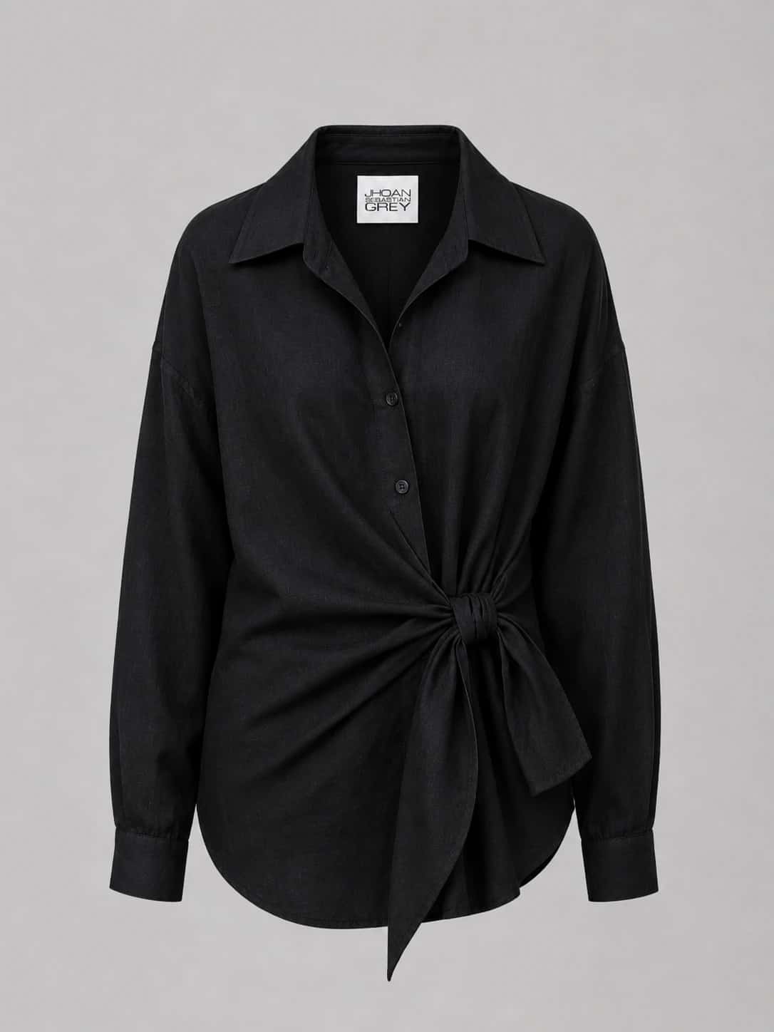 Tie-Waist Wrap Shirt - miniatura 2