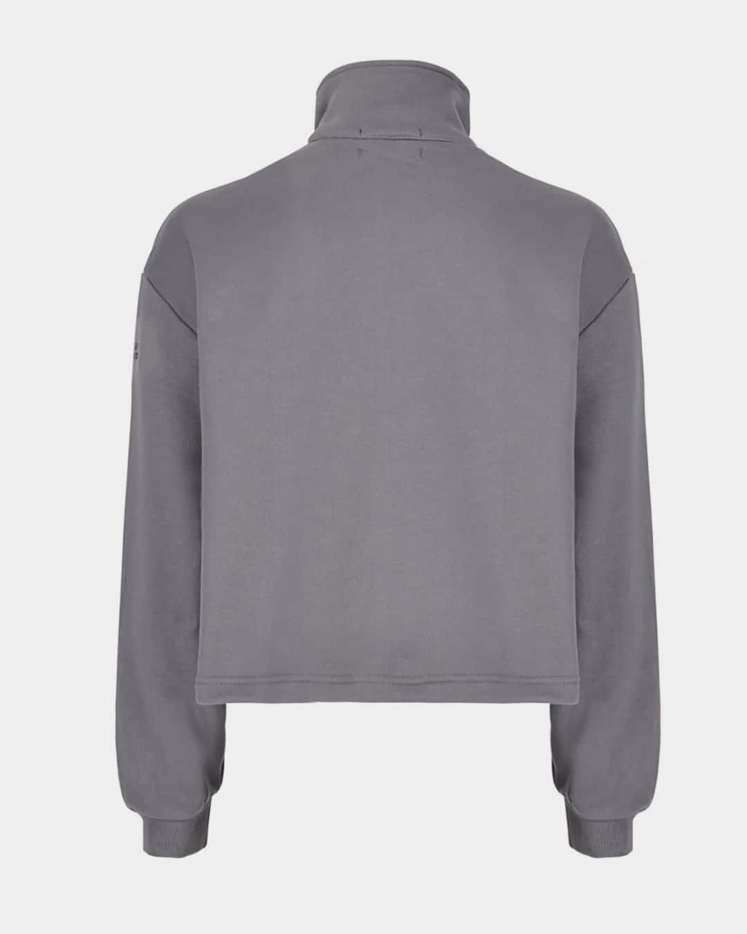 MONOGRAM HALF ZIP GRAY SWEATER - miniatura 3
