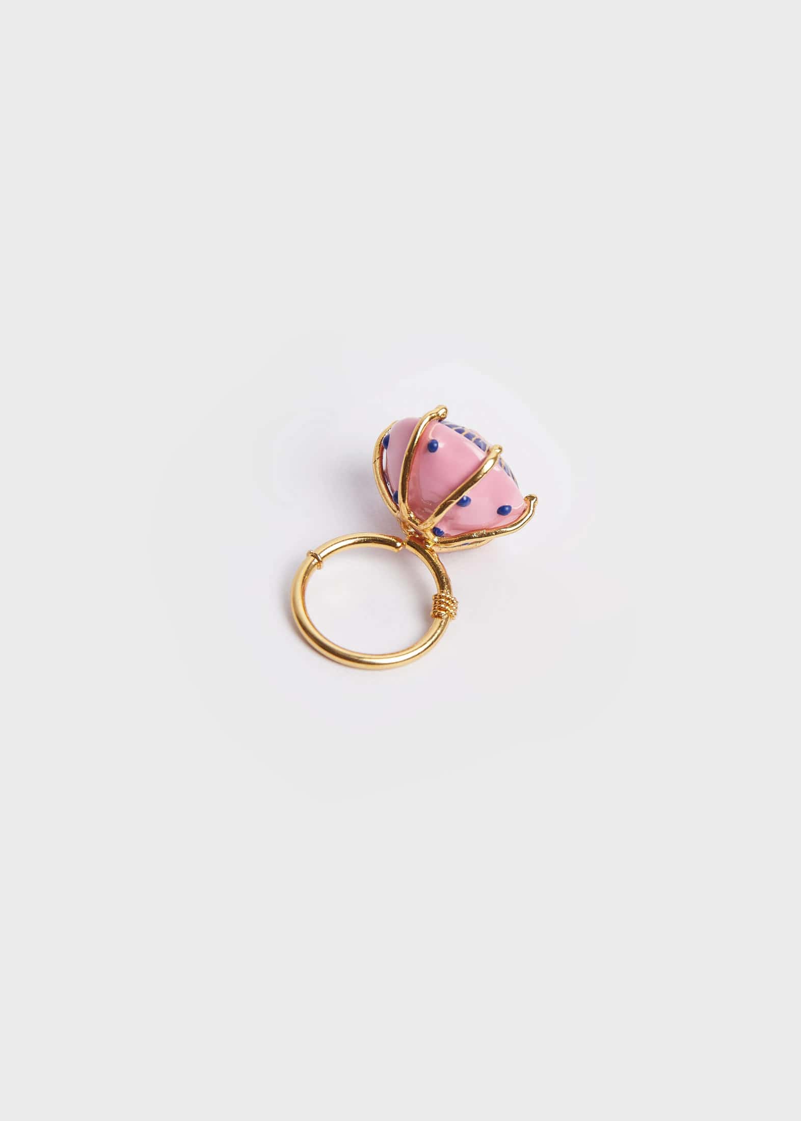 Anillo sombrerito midi azul rosa