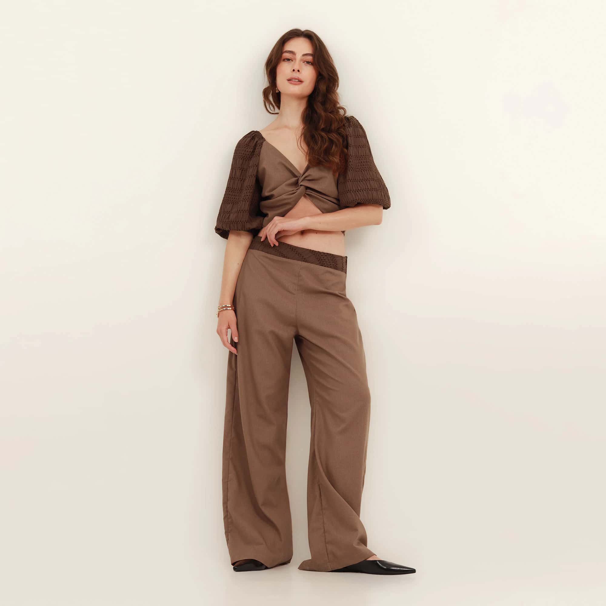 Pantalón Tiro Alto Bota Flare