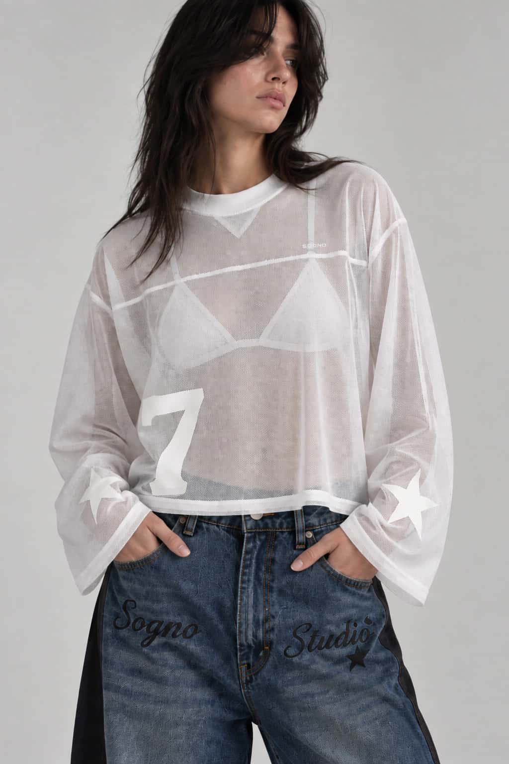 Buzo Malla Dama Sogno/Studio Boxy- Blanco