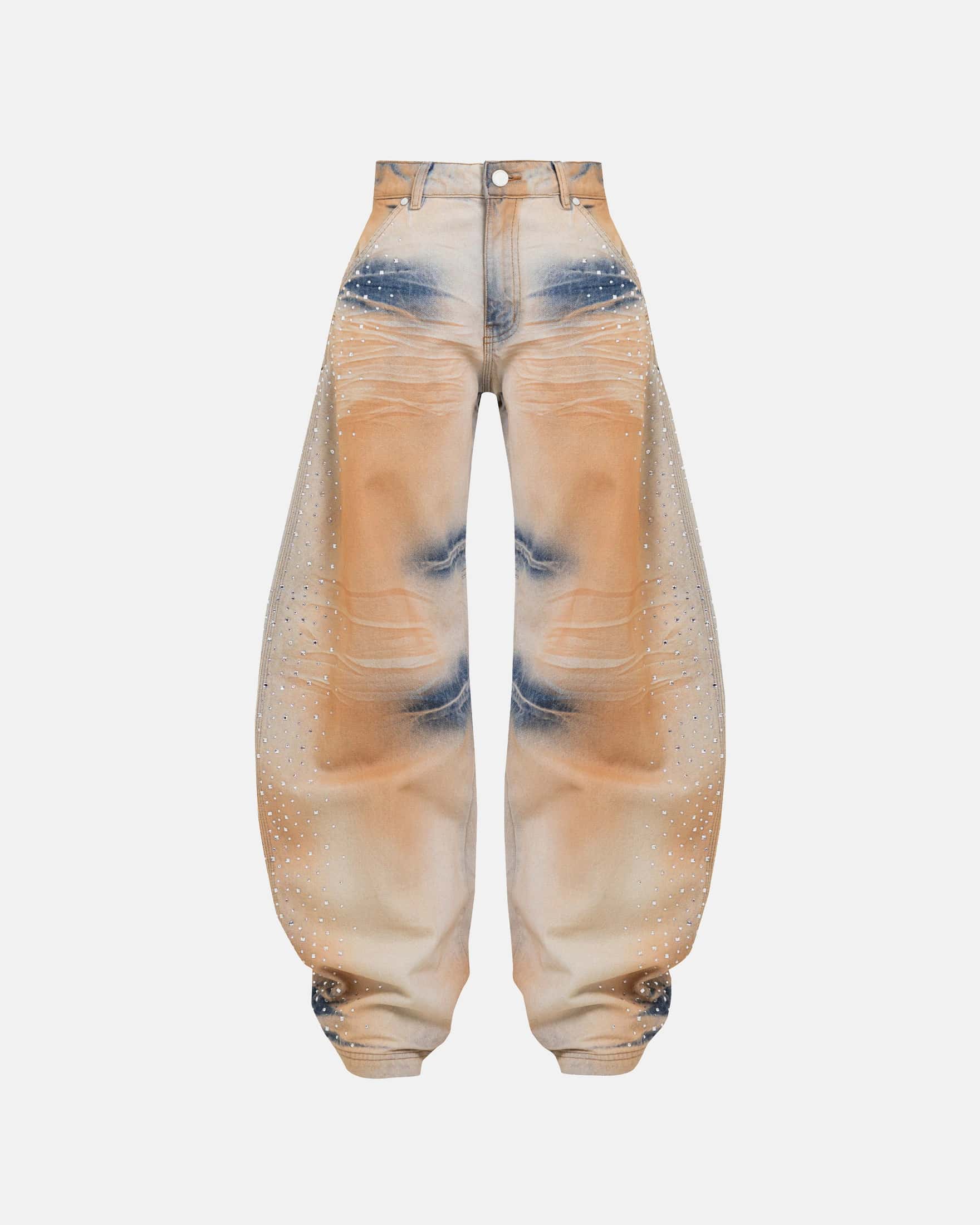 W Golden Heritage Pearled Barrel Jeans Oasis Blue