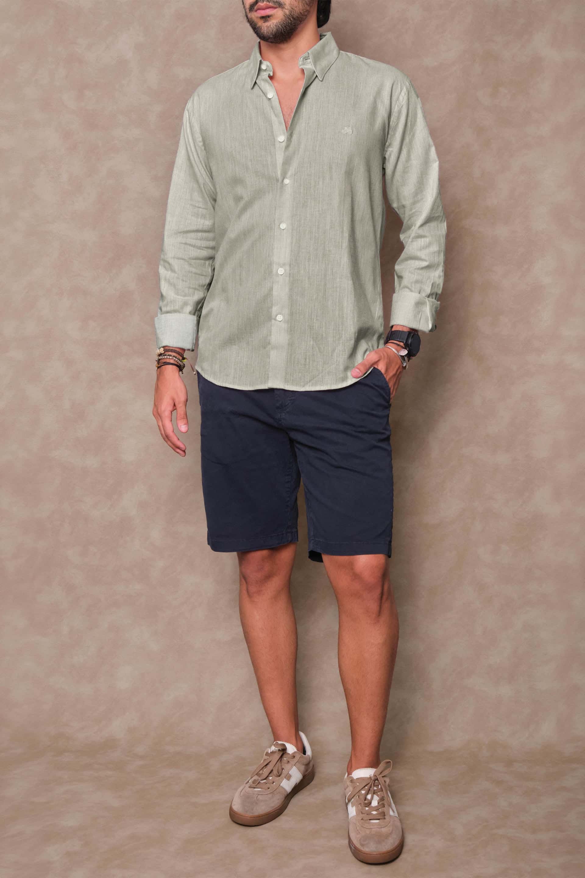 CAMISA LINO OLIVA