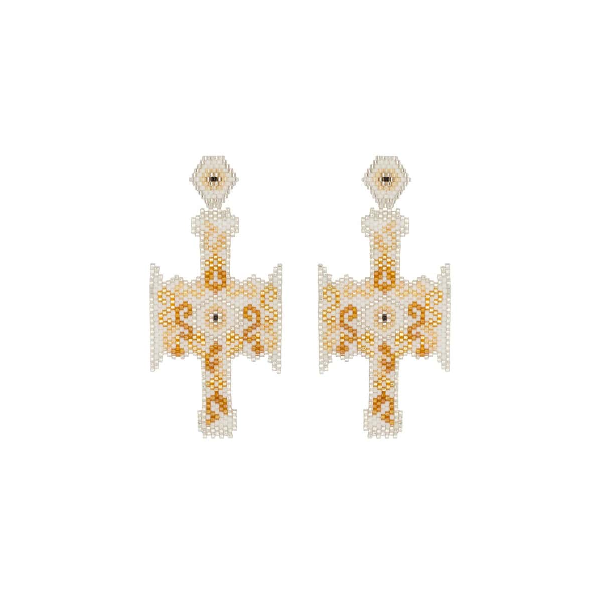 Aretes Cruz Blancas
