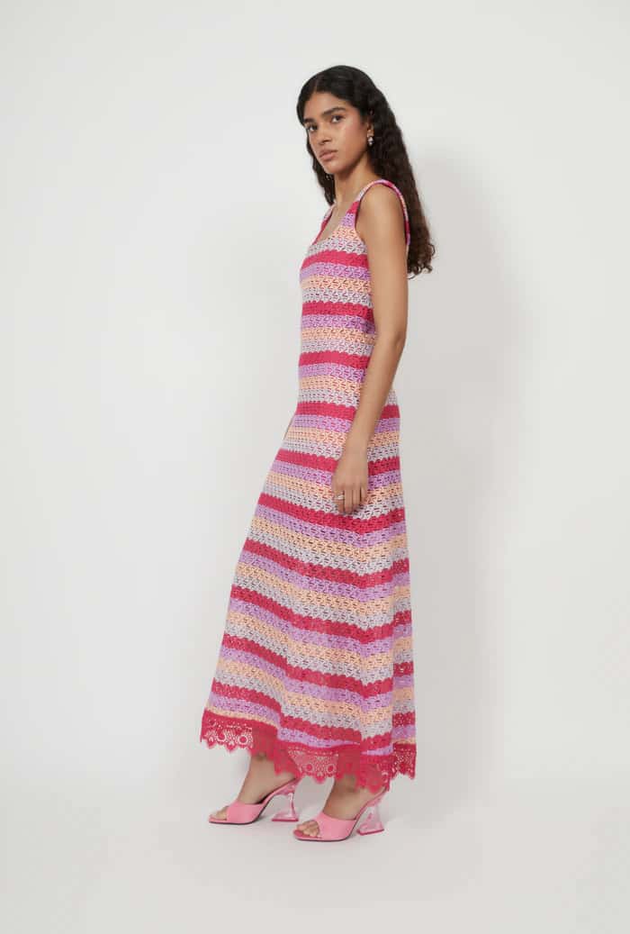 PALMARITO MAXI DRESS RASPBERRY