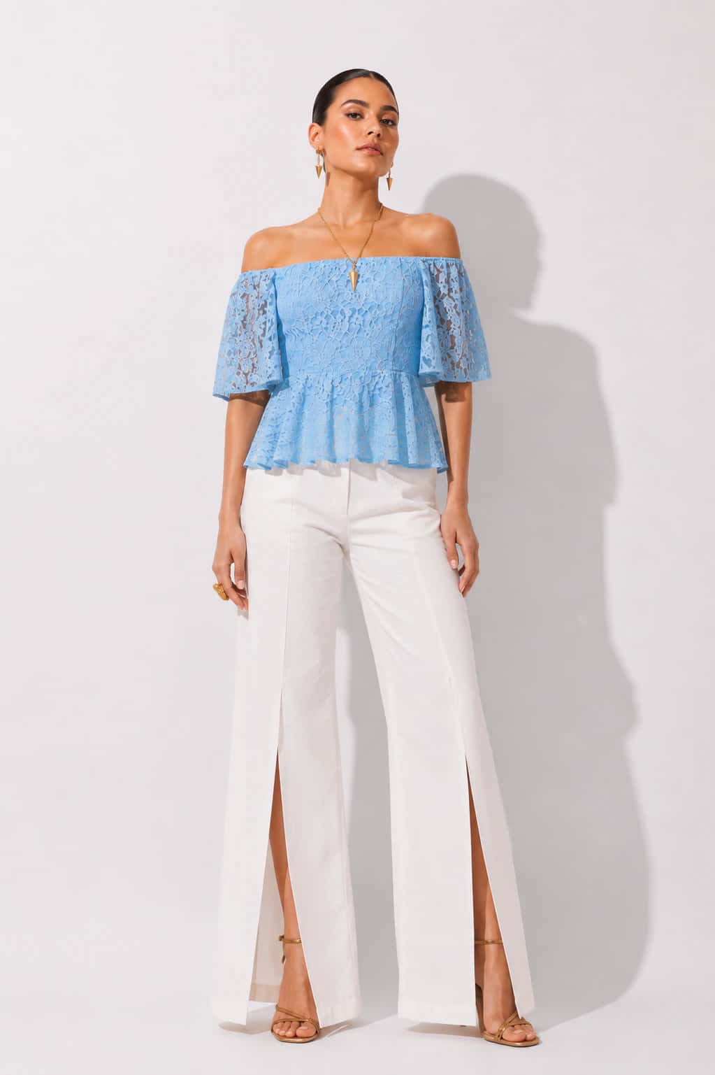 Blusa Thalia L Celeste