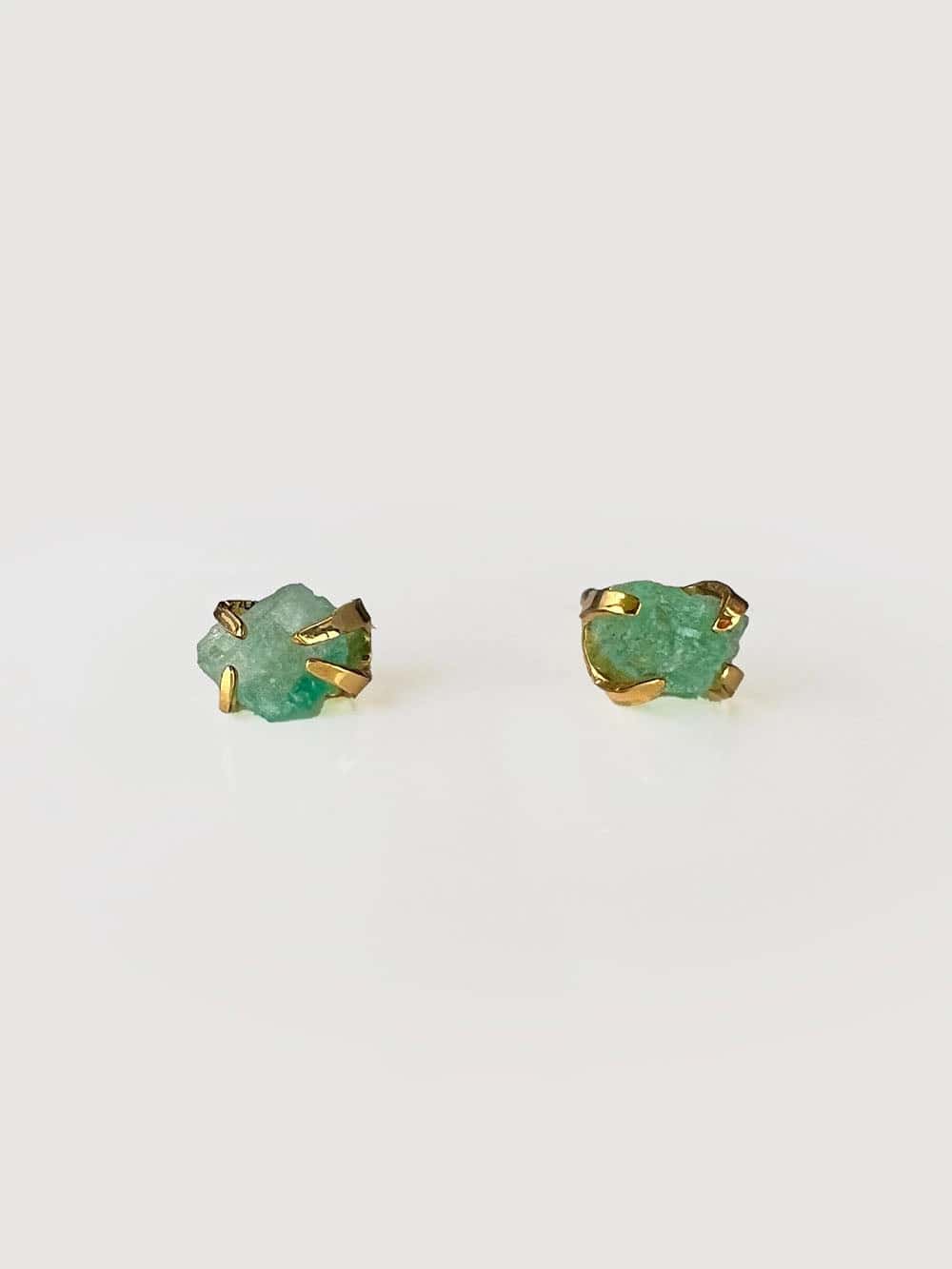 Aretes Topo esmeralda 5mm - miniatura 1