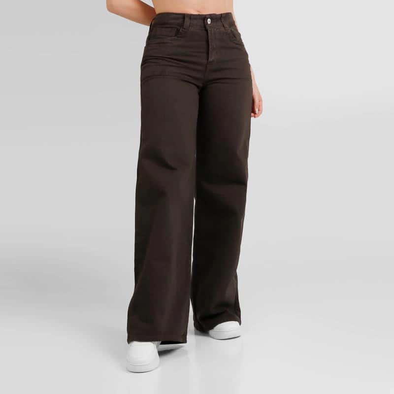 Jean Wide Leg Ax-3043 Cafe Rigido