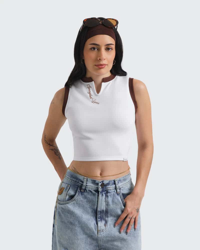 Crop Top Blanco Royal Muse - miniatura 1