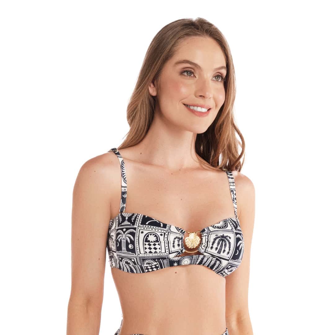 TOP DE VESTIDO DE BAÑO STRAPLESS CON HERRAJE