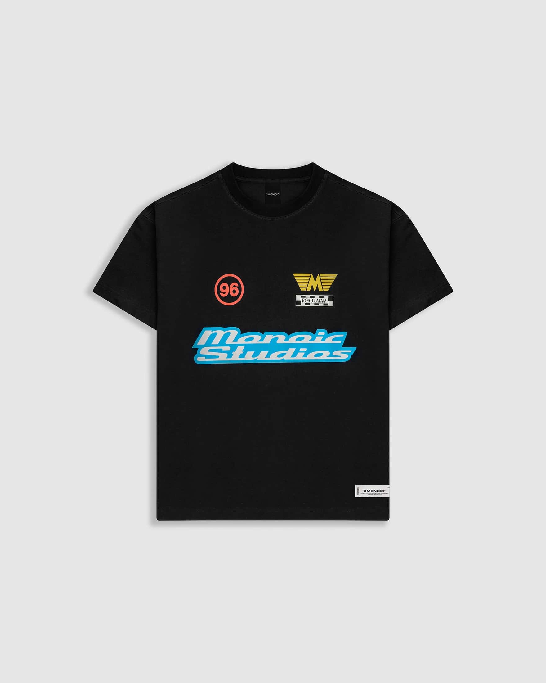 Camiseta Oversized Racing - Negro Oscuro