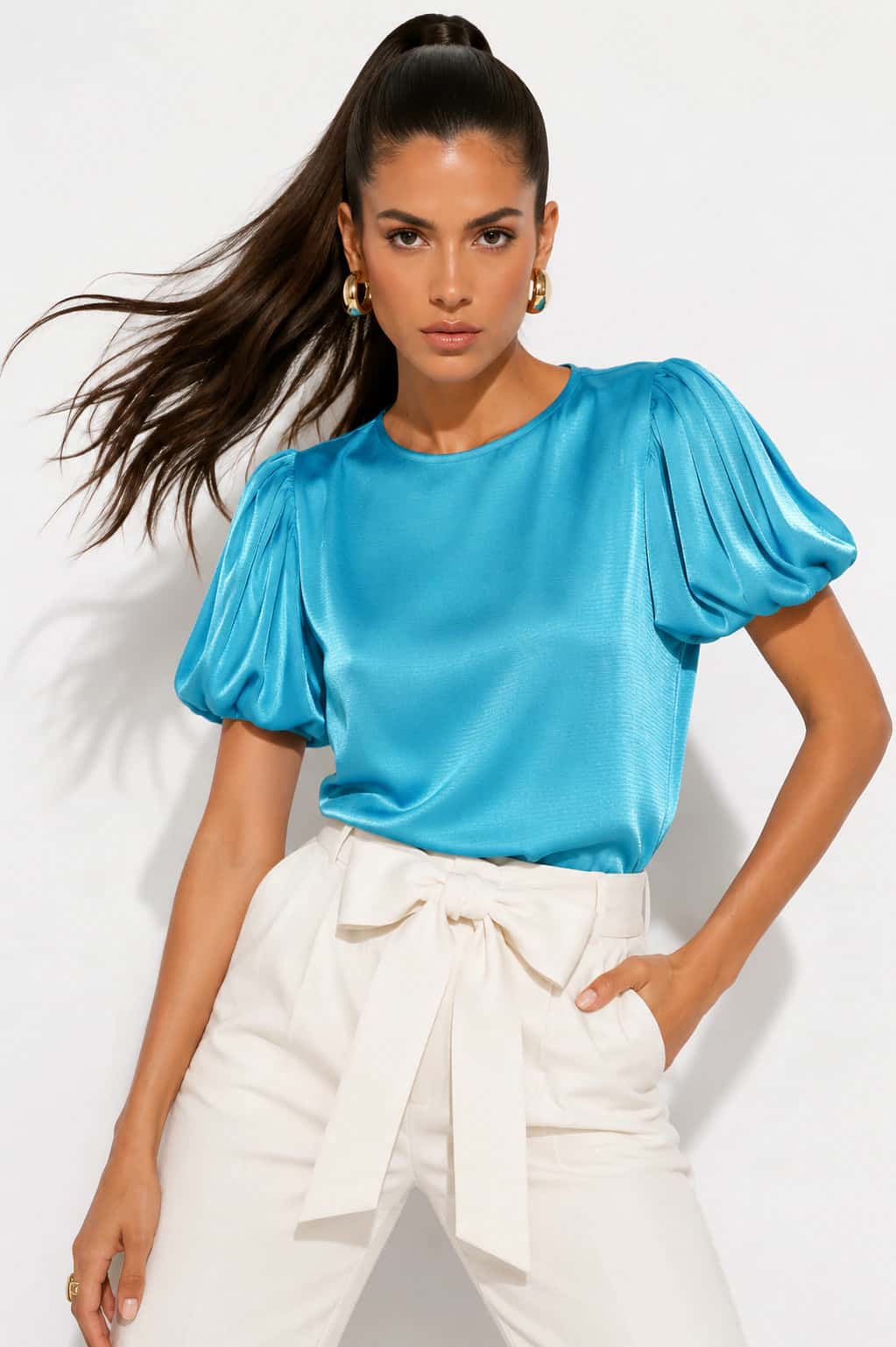 Blusa Nieves Turquesa - miniatura 1