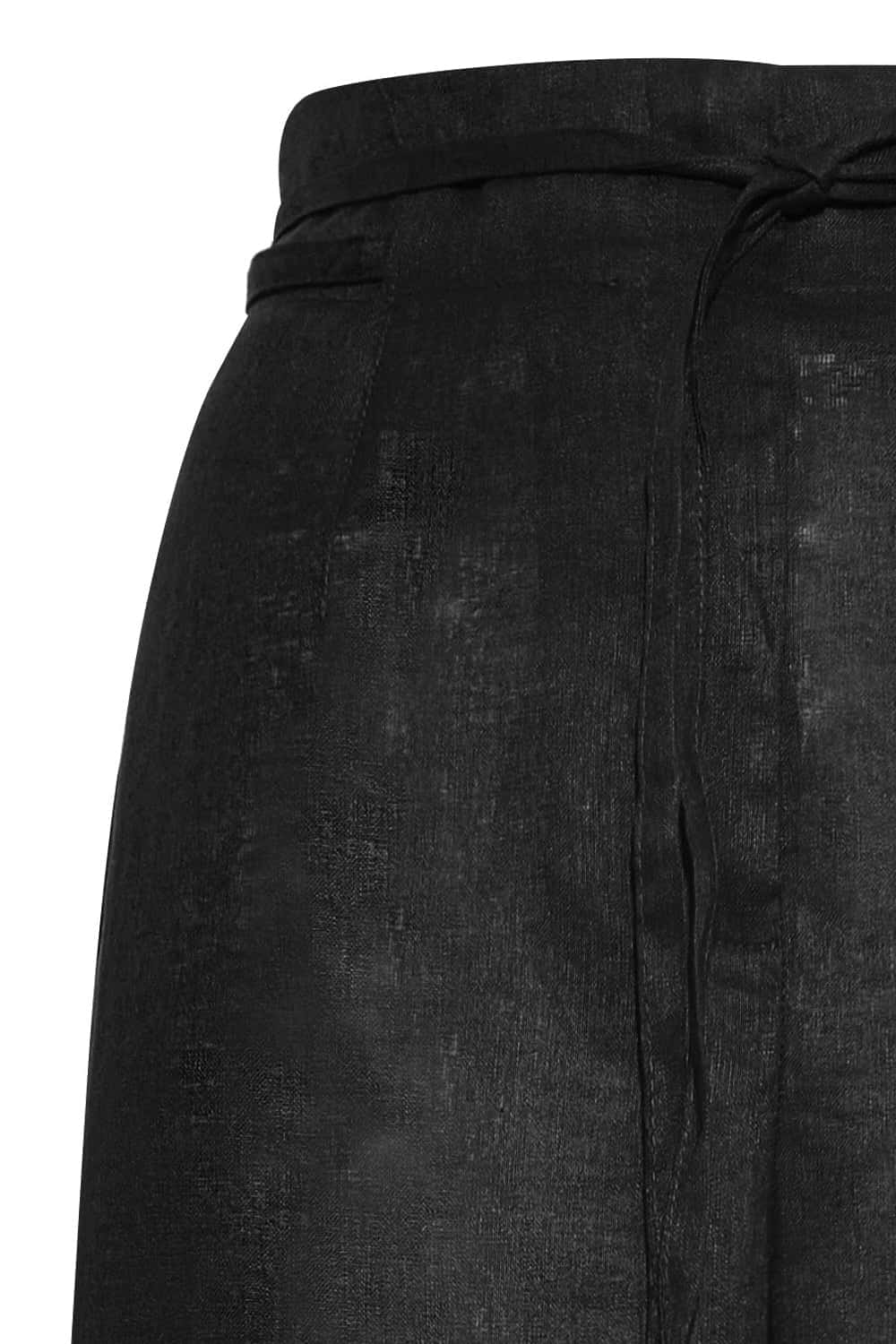 Pantalon new anabelle negro lino - miniatura 2