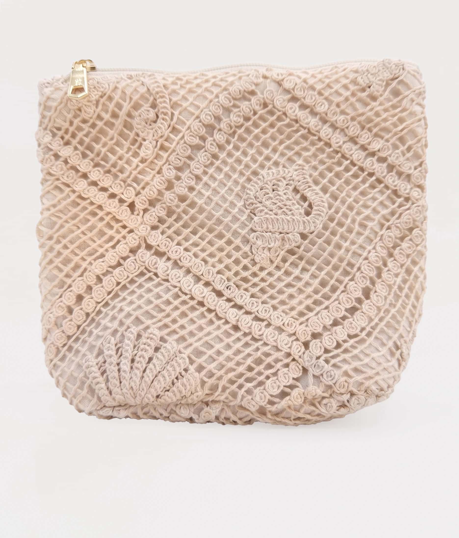 Ivory Crochet Luma Pouch