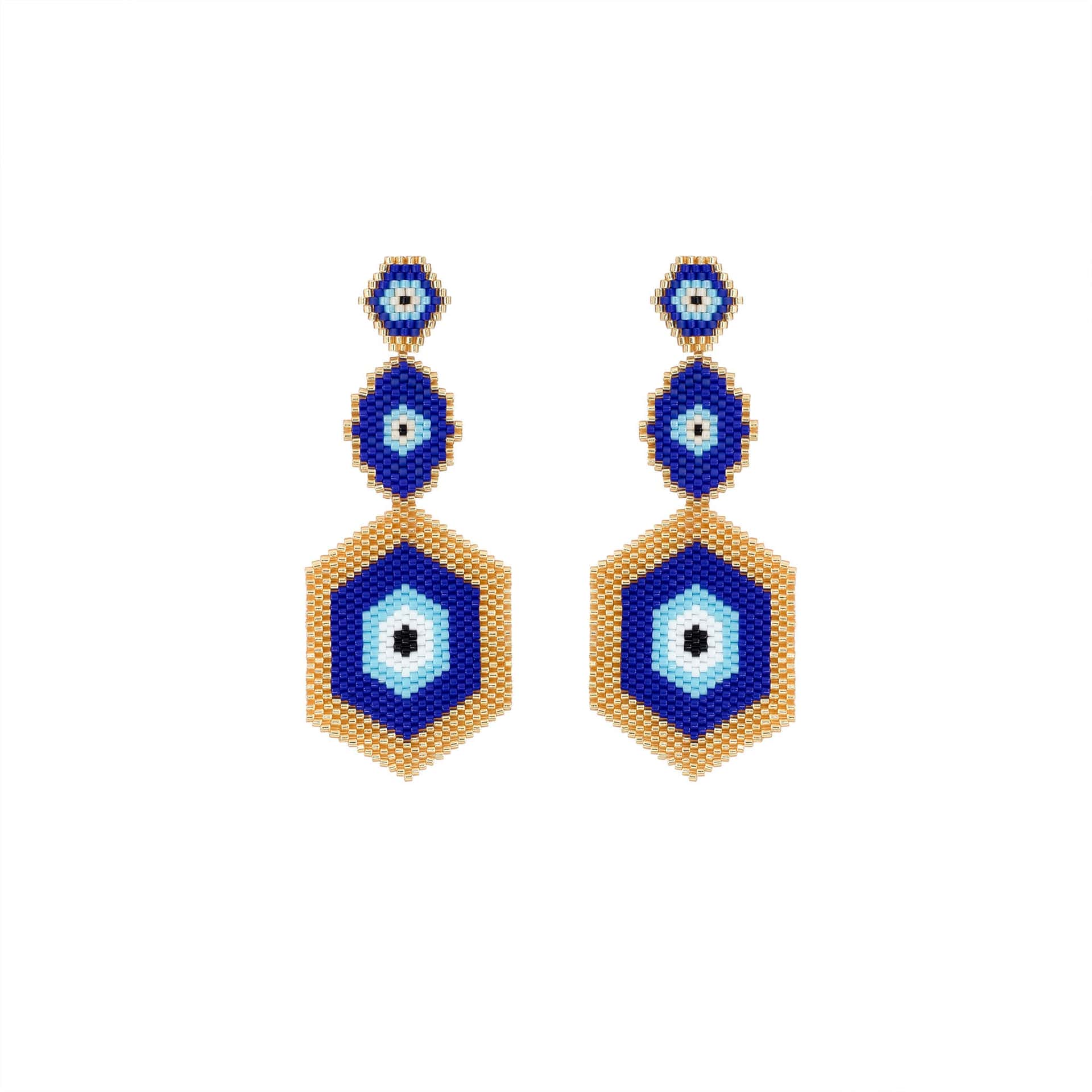 Aretes Horus Hojita Mar Dorado