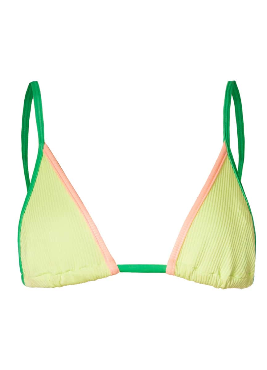 Maaji Green Symphony Ginger Sliding Triangle Bikini Top - miniatura 5