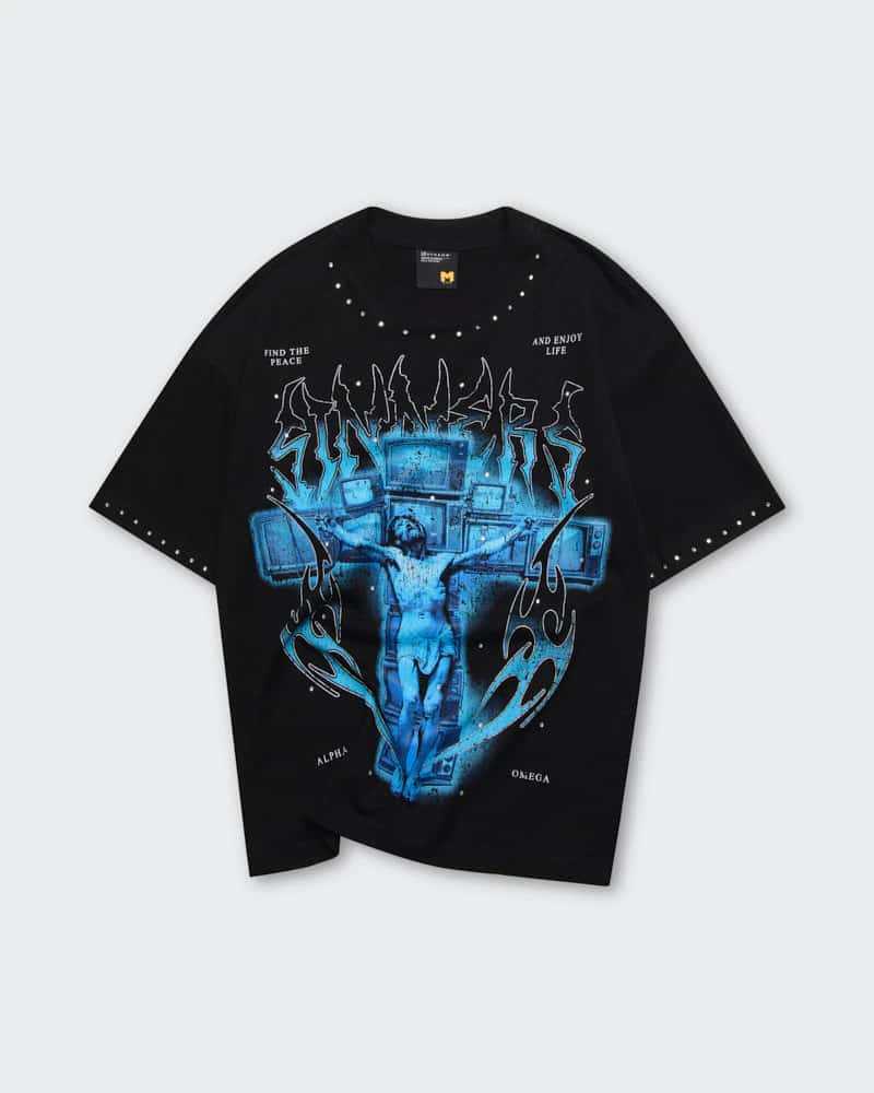 Camiseta Negra Oversize Alpha - miniatura 4