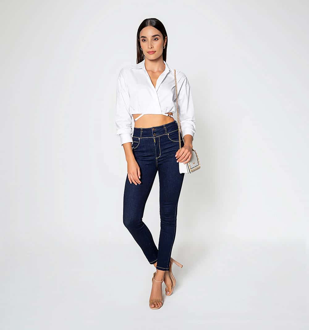 Blusa  crop manga larga