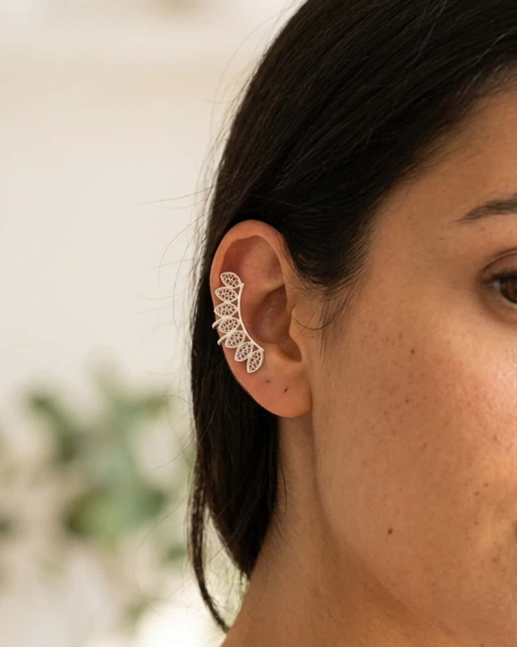 Earcuff Abanico en PLata Filigrana