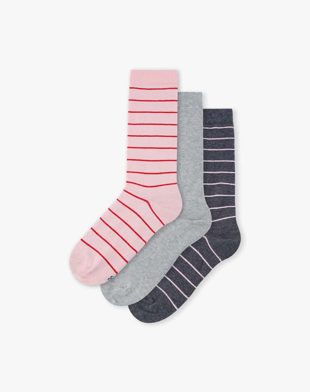 Medias mujer largas algodón pack x3 surtido
