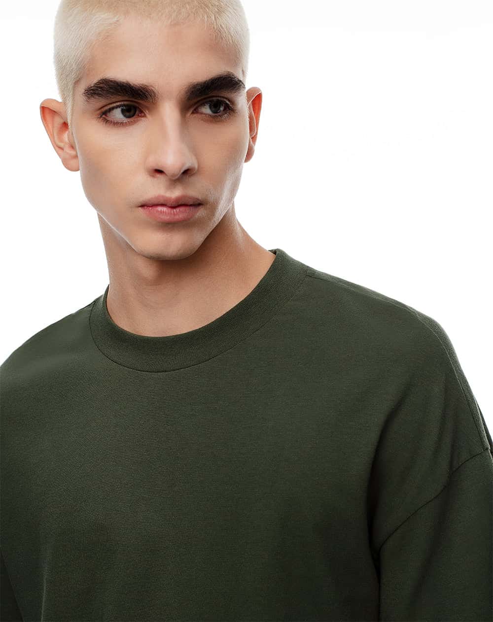 Camiseta regular algodón verde hombre