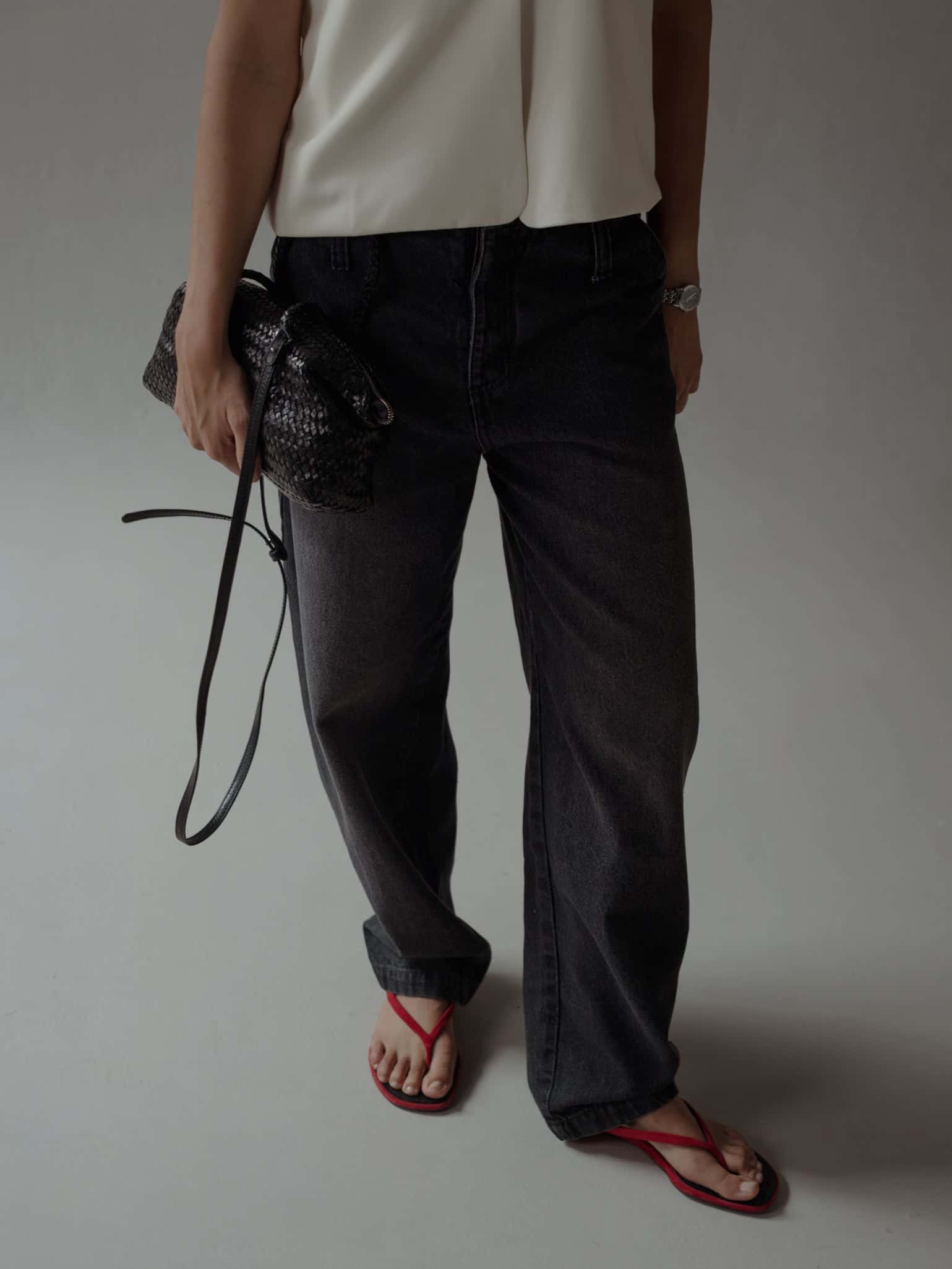 SARTORIAL BARREL JEAN - BLACK PEPPER