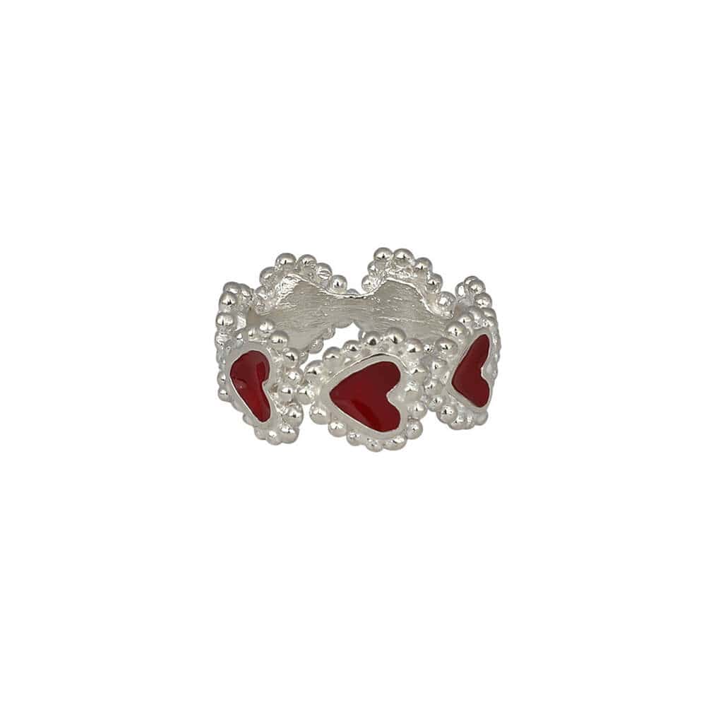 Anillo Beating Hearts Plata - miniatura 2