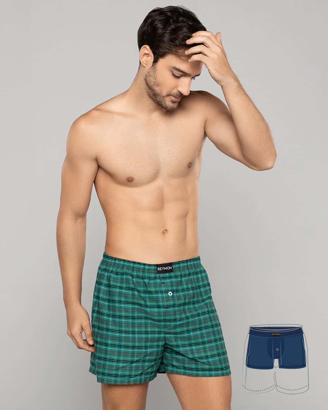 Boxer suelto con boxer interno en poliester Ref. 3052 - miniatura 26