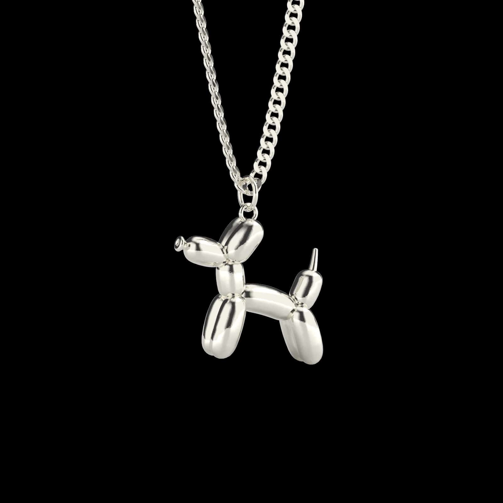 Collar Balloon Doggy plata 925