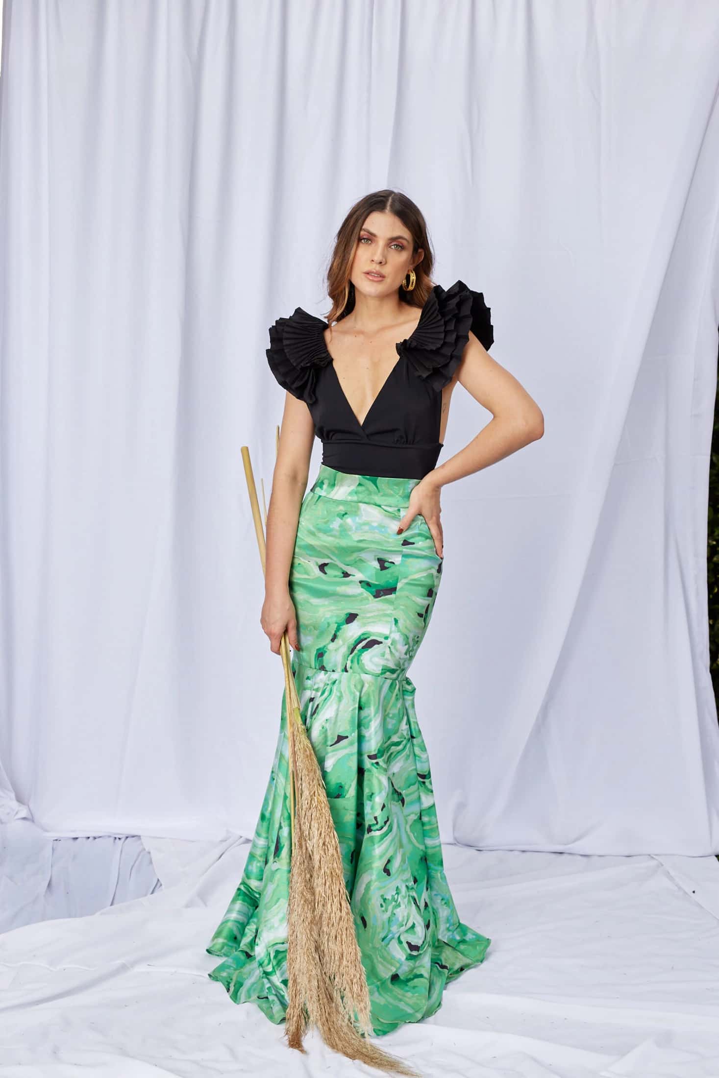 Falda Zapatoca Verde Estampado - miniatura 3