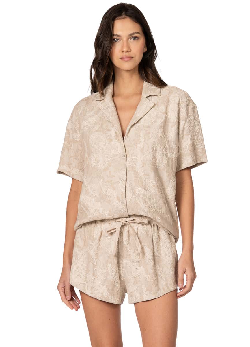 Maaji Stitched Garden Slumbers Set Short Sleeve Short Set - miniatura 1