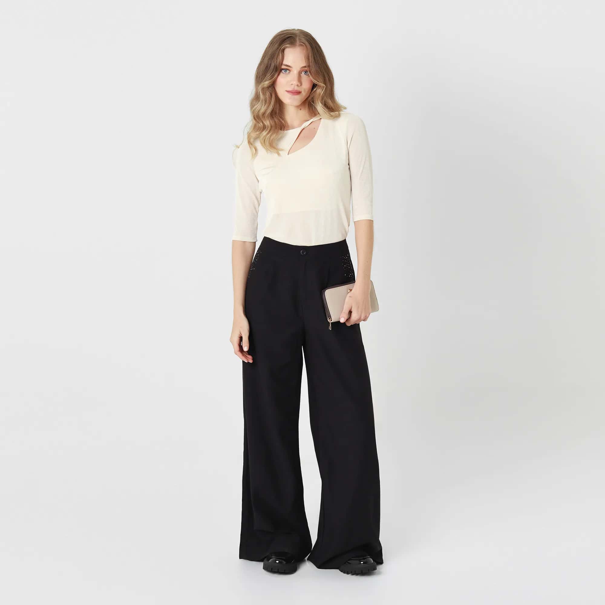 Pantalon Tiro Alto Bota Flare