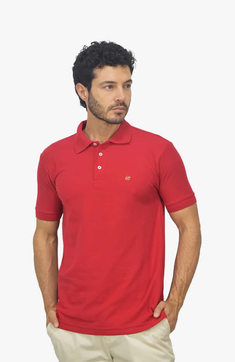 Camiseta Polo Rojo Para Hombre