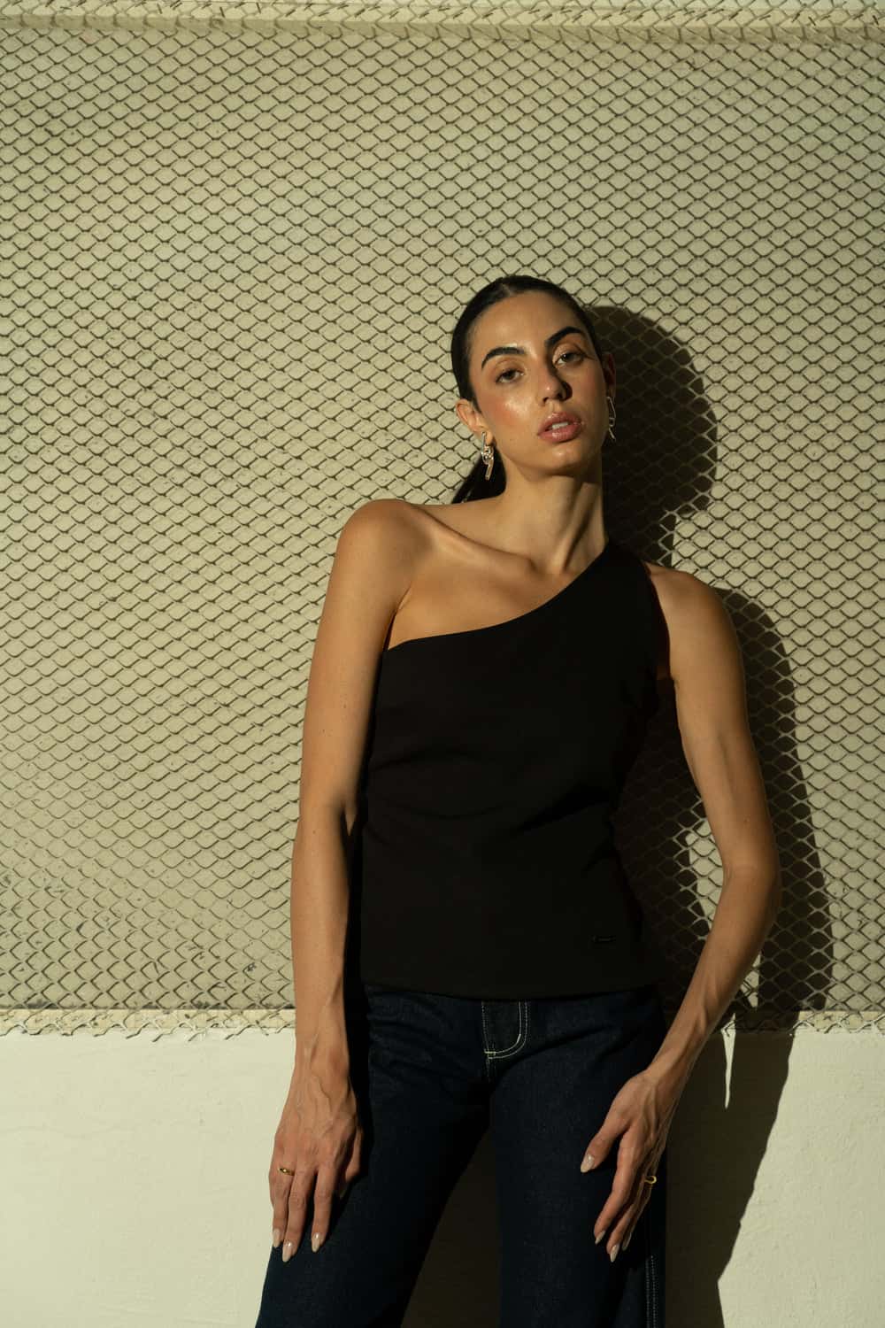 Backless top Negro