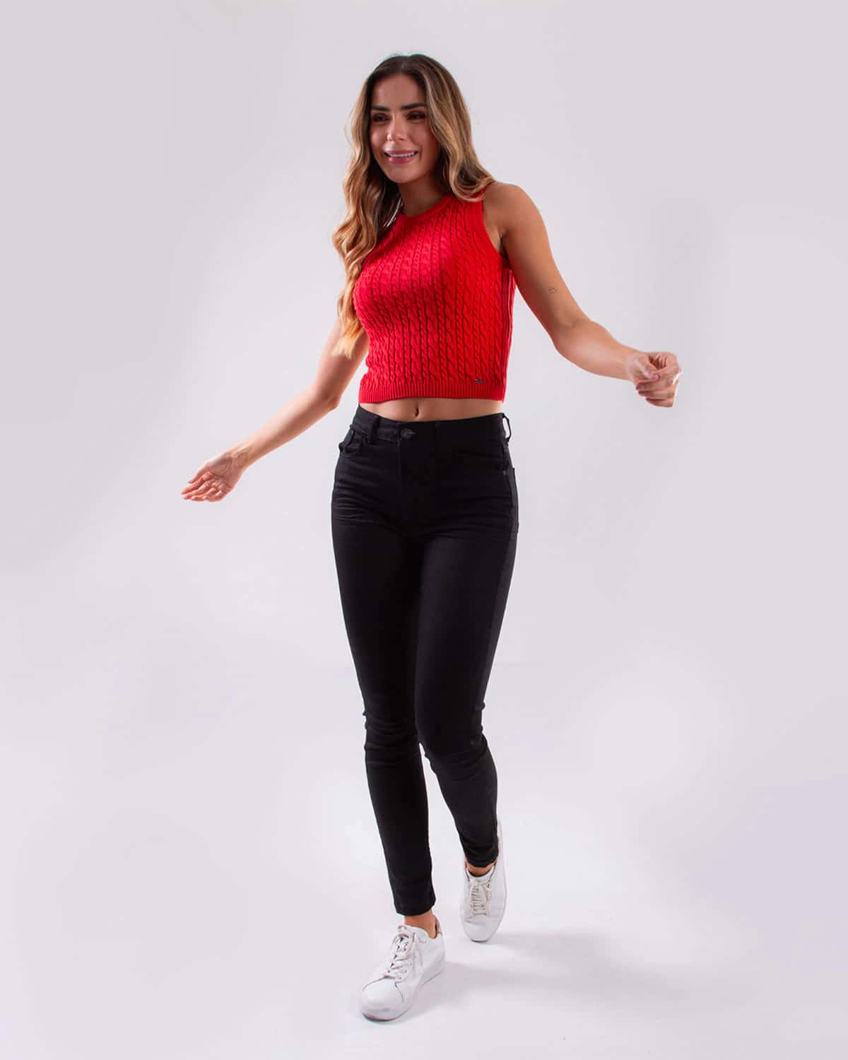 chaleco rojo para mujer