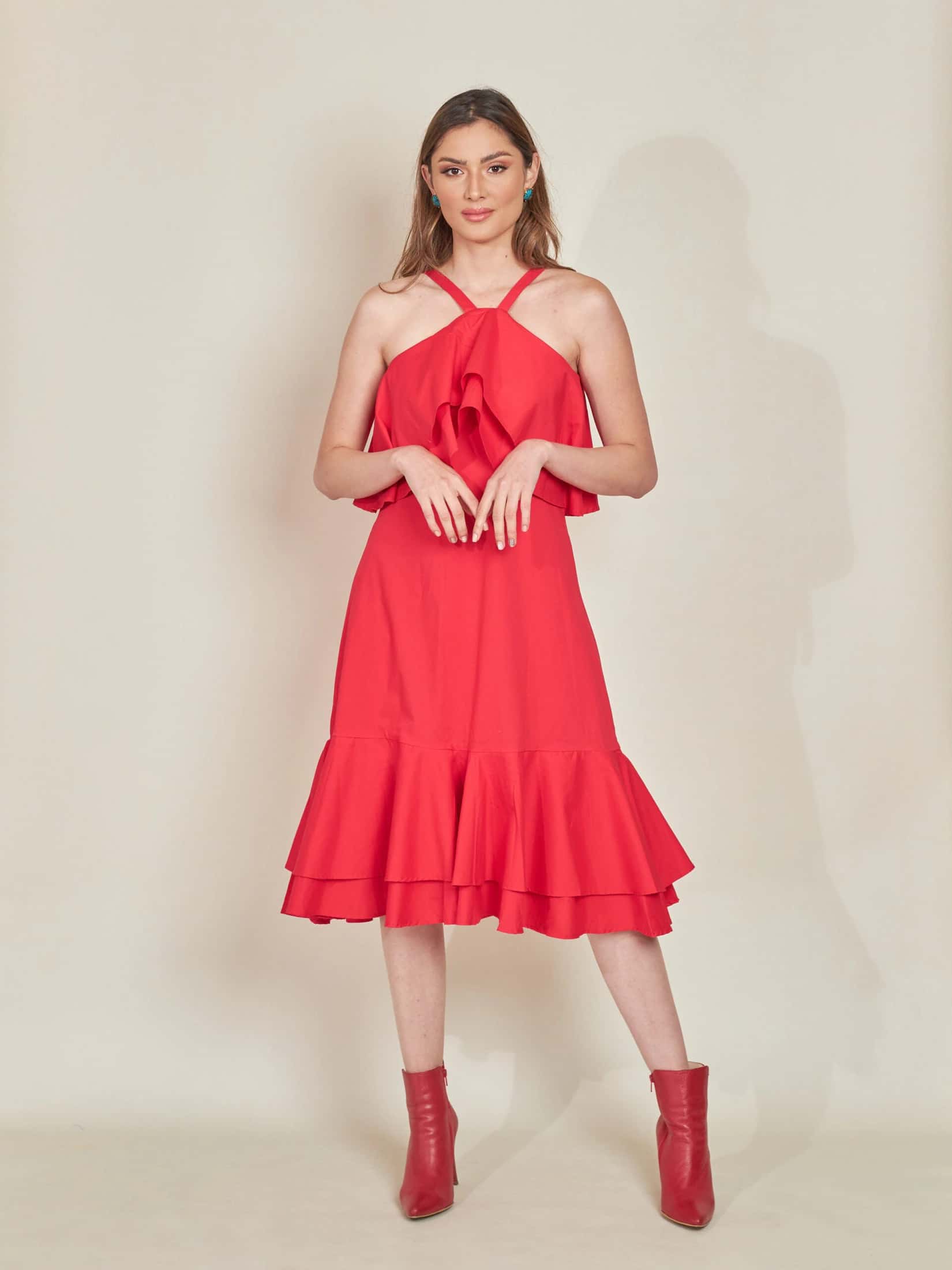 Vestido Canarias Rojo