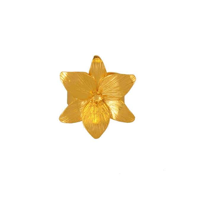 Anillo dorado lirio Vuelo de Vida